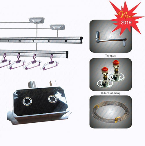 Giàn phơi Hòa Phát mẫu 888b bộ củ tời