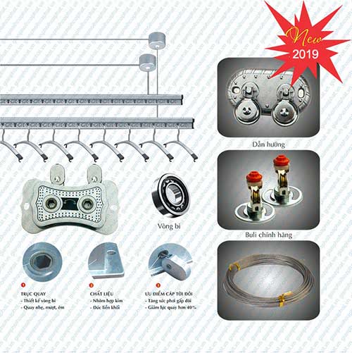 Giàn phơi Hòa Phát mẫu bộ củ tời G211
